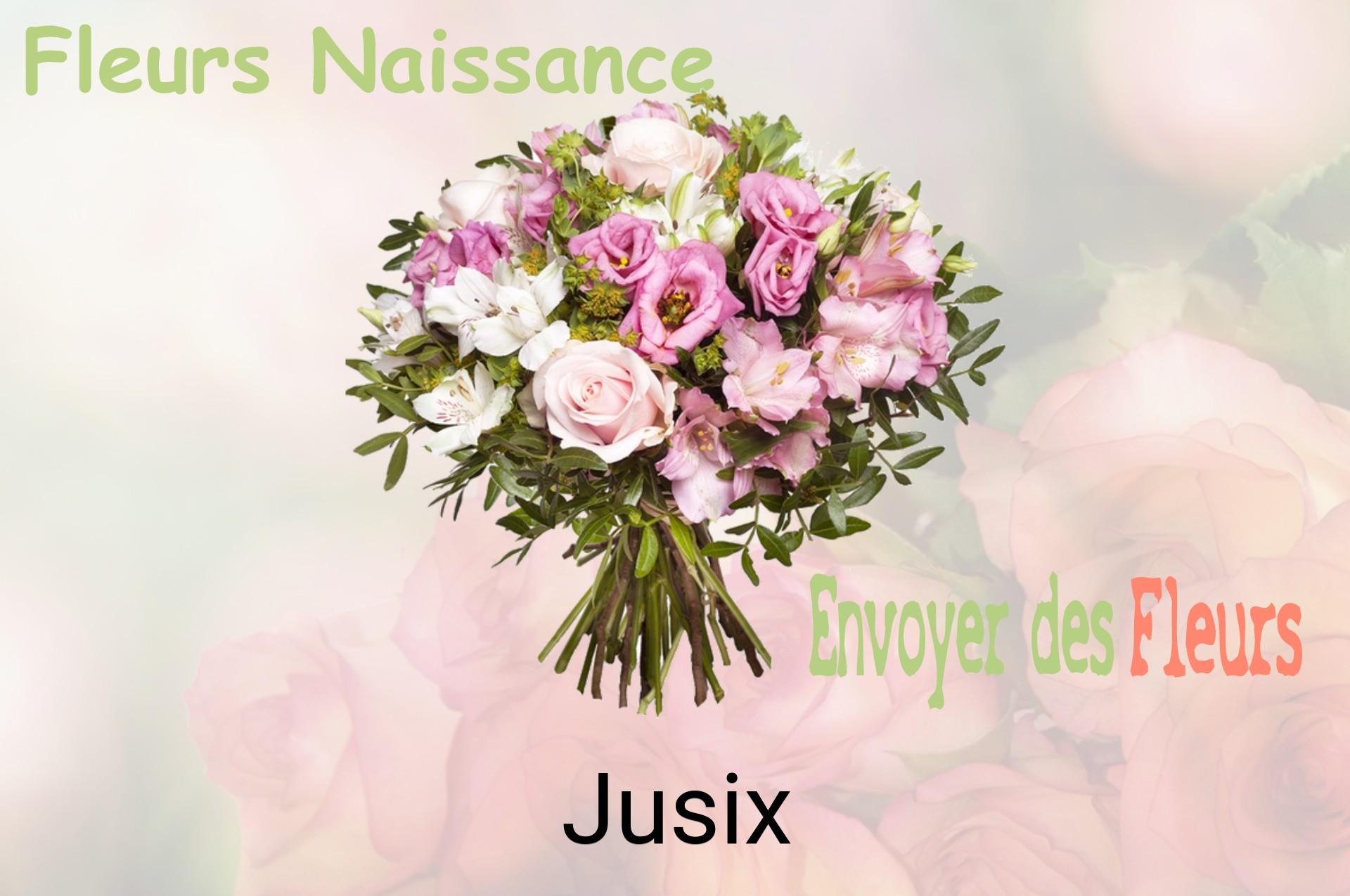 Bouquet de fleurs de naissance livré à Jusix